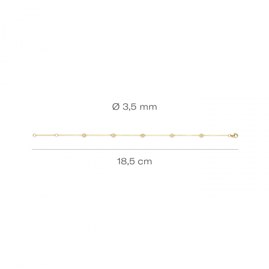 BLUSH Armband 2213YZI - 14k Geelgoud met zirkonia - 54279