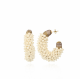 LOTT. Gioiellii LUNA GLASSBERRY CREOLE SILK COMBI OVAL L PEARL Goudkleurig - 47177