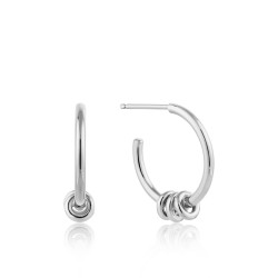 ANIA HAIE Zilver Modern Hoop Earrings 1,6cm - 46163