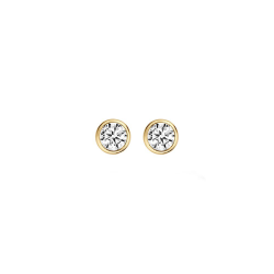 Blush Oorknoppen met Zirkonia Geelgoud 3,8mm - 47740