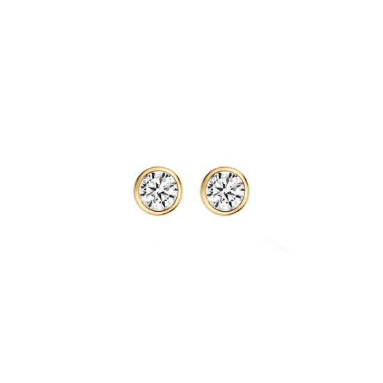 Blush Oorknoppen met Zirkonia Geelgoud 3,8mm - 47740