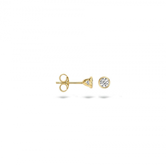 Blush Oorknoppen met Zirkonia Geelgoud 3,8mm - 47740