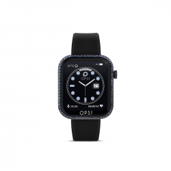 OPS!SMART Smartwatch CALL LOVE DIAMONDS Zwart met Blauwe zirkonia OPSSW-37 - 54741