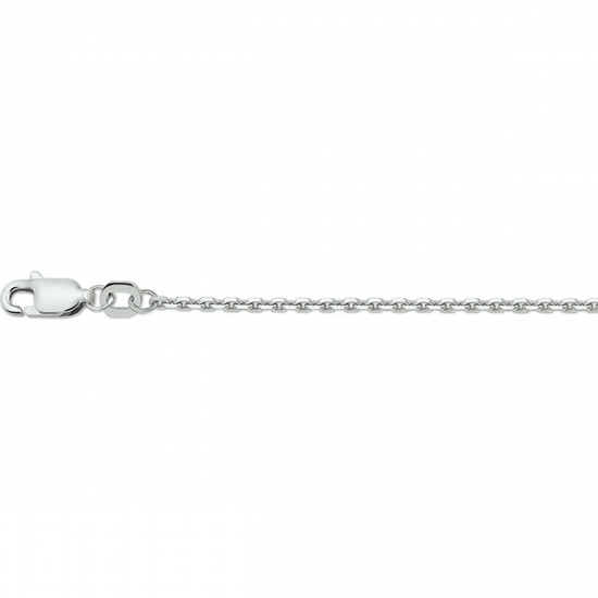 Zilveren collier anker plat 1,6 mm MAAT 41 + 4 cm - 49207