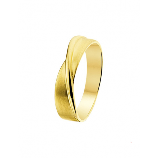 Geelgouden 14krt Damesring maat 17,5 - 46274