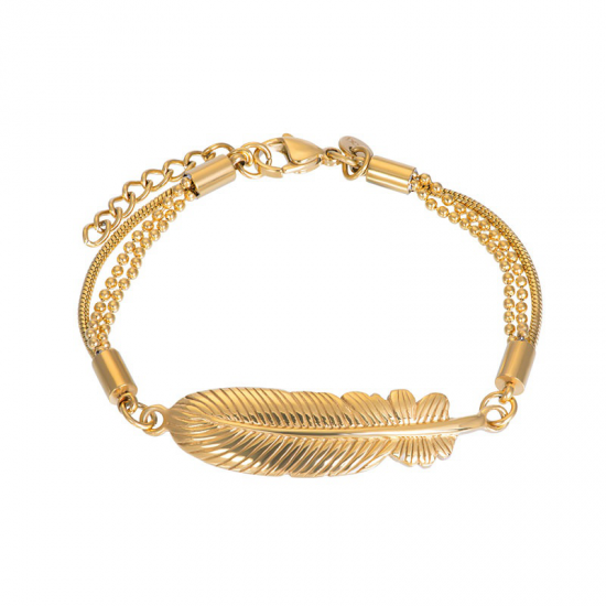 iXXXi Bracelet Feather Goudkleurig - 47343
