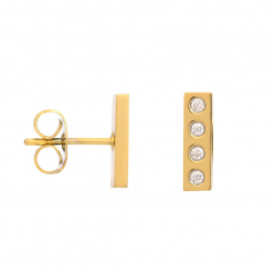 iXXXi Ear studs Design Rectangle Goudkleur 9mm - 49262