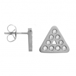 iXXXi Ear studs Design Triangle Zilverkleur 9mm - 49257