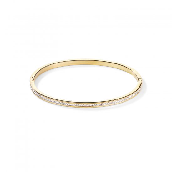 Coeur de Lion Bangle roestvrij staal goud & kristallen pavé kristal - 47587