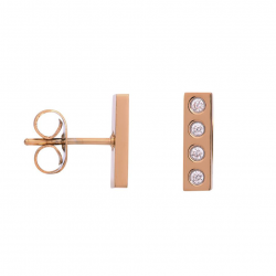 iXXXi Ear studs Design Rectangle rosékleur 9mm - 49261