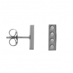 iXXXi Ear studs Design Rectangle Zilverkleur 9mm - 49263