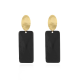 LOTT. Gioielli CHELSEA RESIN RECTANGLE L BLACK OPAL Goudkleurig - 46509