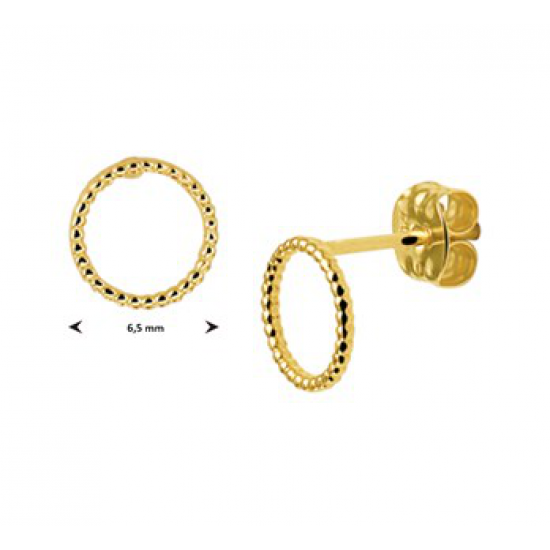 Gouden Oorknoppen rondje - 46544