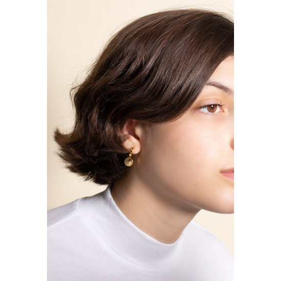 & anne Earring Shell Gold plating - 47606