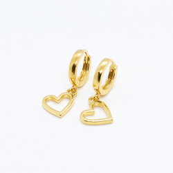 & anne Earring Open Heart Gold plating - 47607