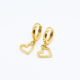 & anne Earring Open Heart Gold plating - 47607