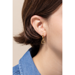 & anne Earring Open Heart Gold plating - 47607
