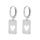 & anne Earring Special Heart Zilver plating - 47609