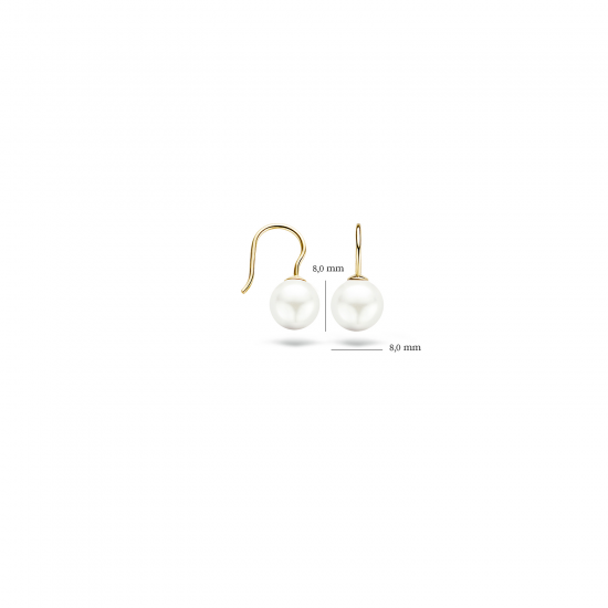 Blush Oorbellen  Geelgoud met Swarovski parel 7050YPW - 46687