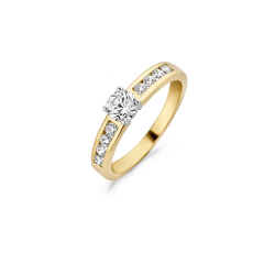 Blush Ring met Zirkonia Geelgoud 1126BZI MAAT 17 - 47906