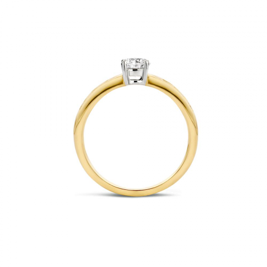 Blush Ring met Zirkonia Geelgoud 1126BZI MAAT 17 - 47906