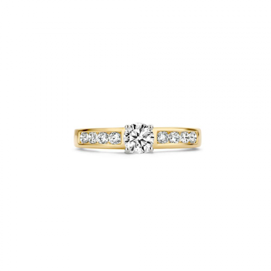 Blush Ring met Zirkonia Geelgoud 1126BZI MAAT 17 - 47906
