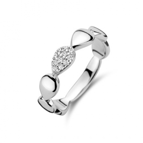 Rosa di luca Zilveren Ring met zirkonia Maat 18,5 - 47952