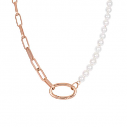 iXXXi Collier Square Chain Pearl rosekleurig 45CM - 48066
