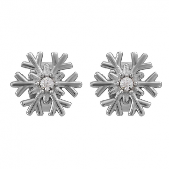iXXXi  Oorbellen Snow Flake zilverkleurig 9MM - 48075