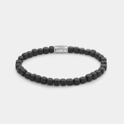 Rebel & Rose Armband roll the dices the black stone 4mm 19cm - 46777