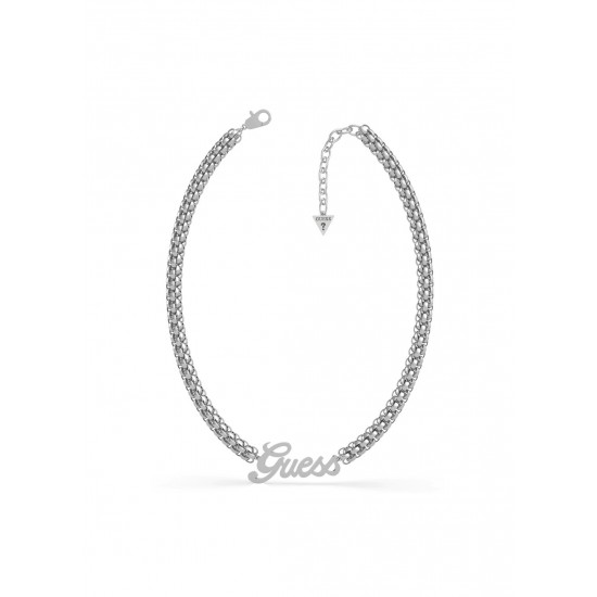 Guess Jewellery Necklace Logo Power zilverkleur 41 t/m 45cm - 46826
