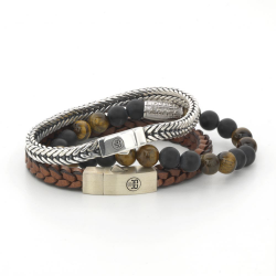 Rebel & Rose Armband Stones 8mm Only Mad Tiger Lily Twist 18cm - 48056