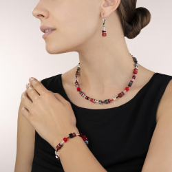 Coeur de Lion Necklace  GeoCUBE® red-haematite 42+6 cm - 46903