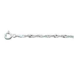 Zilveren collier singapore 2,75 mm MAAT 45 cm - 49229