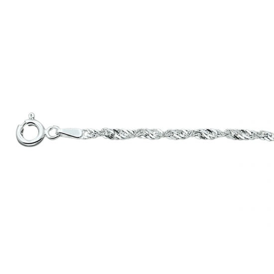 Zilveren collier singapore 2,75 mm MAAT 45 cm - 49229