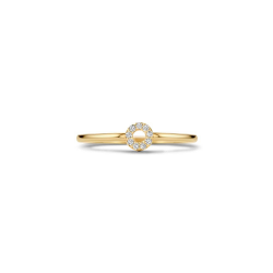 Blush Ring Rondje met Zirkonia Geelgoud 1217YZI MAAT 16,5 - 48632