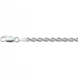 Zilveren collier koord 3,0 mm MAAT 45 cm - 48263