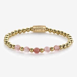 Rebel & Rose Armband More Balls Than Most Yellow Gold meets Cherry Rose 6mm 17cm - 48271