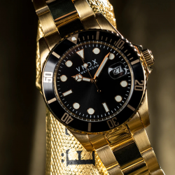 VNDX AMS LXRYGOUD ZWART  HEREN HORLOGE MD14750-01 - 51988