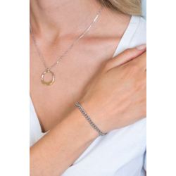 ZINZI zilveren gourmet armband 4,5mm breed 18,5cm ZIA1414 - 52596