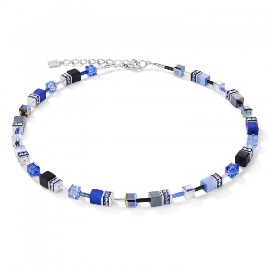 Coeur de Lion Necklace  GeoCUBE® cobalt blue 42+6 cm - 48344
