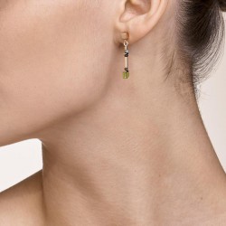 Coeur de Lion Earrings GeoCUBE® shades of green-petrol 2,8 cm - 48367