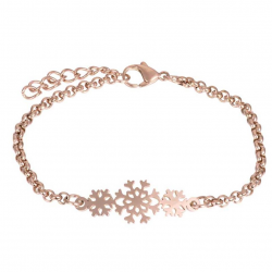 iXXXi Armband Snow Flake rosé goudkleurige 17+20 cm - 48402
