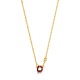 ANIA HAIE Claret Red Enamel Gold Link Necklace MAAT 38+7cm - 48424