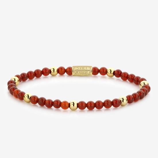 Rebel & Rose Armband More Balls Than Most Amazing Grace 4mm 18 ct yellow gold plated 17cm - 48433