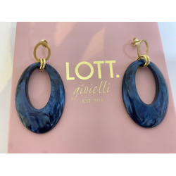 LOTT Gioielli BLAUWE OORBEL OORBELLEN TEARDROP OVAL L Goudkleurig - 48467