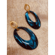 LOTT Gioielli BLAUWE OORBEL OORBELLEN TEARDROP OVAL L Goudkleurig - 48467