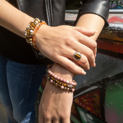 Rebel & Rose Armband More Balls Than Most Autumn Love 4mm 18 ct yellow gold plated 17cm - 48438