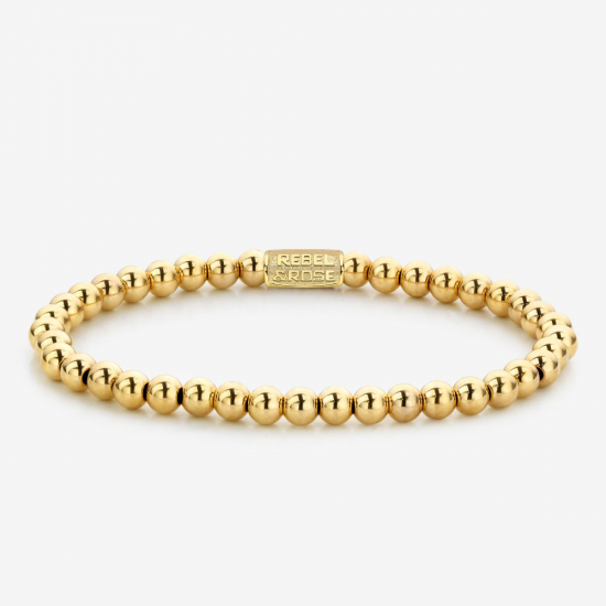 Rebel & Rose ArmbandYellow Gold Only Vrouw  Armband  Kralen  Goud  4mm - 48441