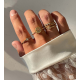 24Kae Ring met gekleurde stenen zilver verguld 12402Y MAAT 16,5 - 48576